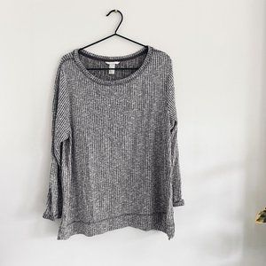 H&M Grey Striped Long Sleeve